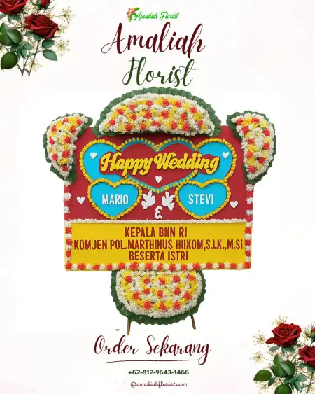 Papan Bunga Pernikahan Singowangi